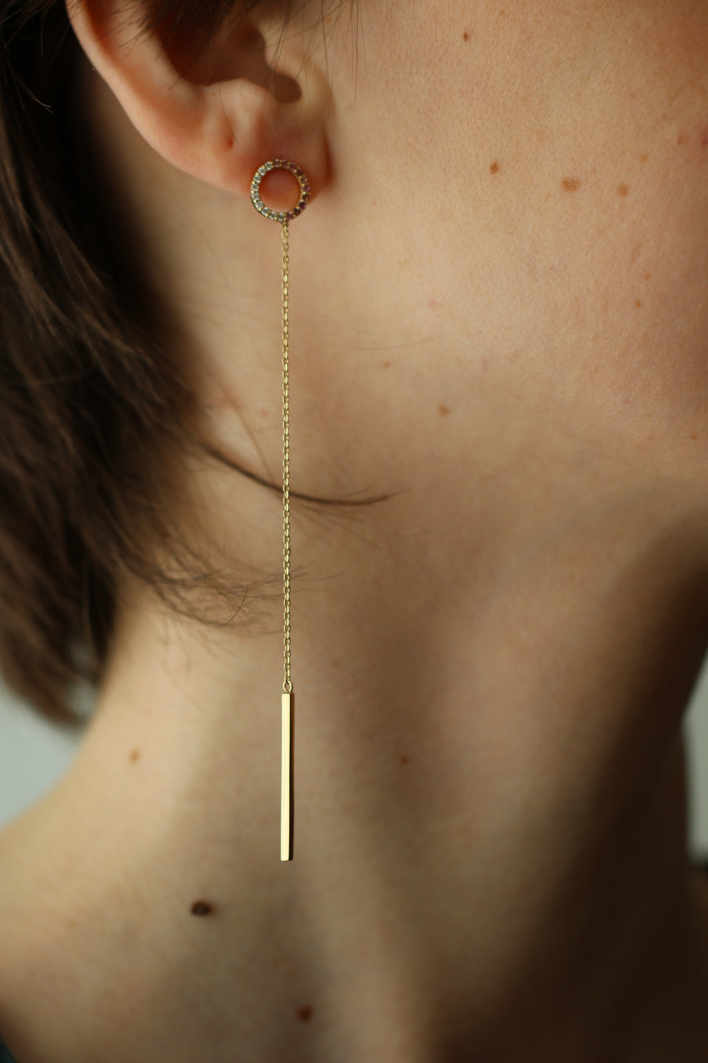 Circle Pendant Earring