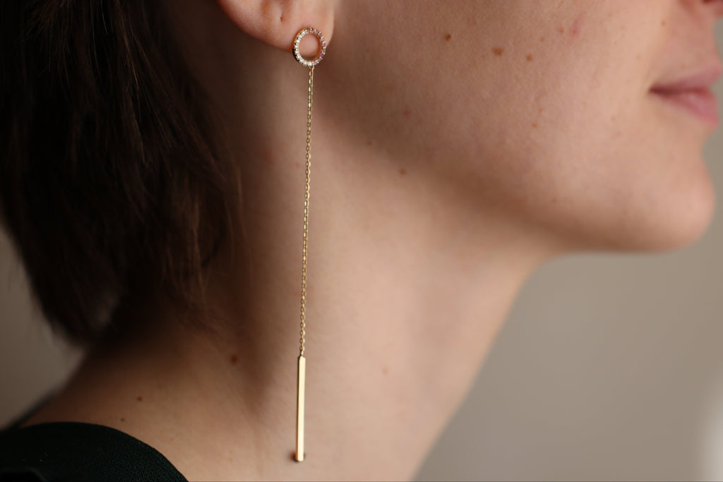 Circle Pendant Earring