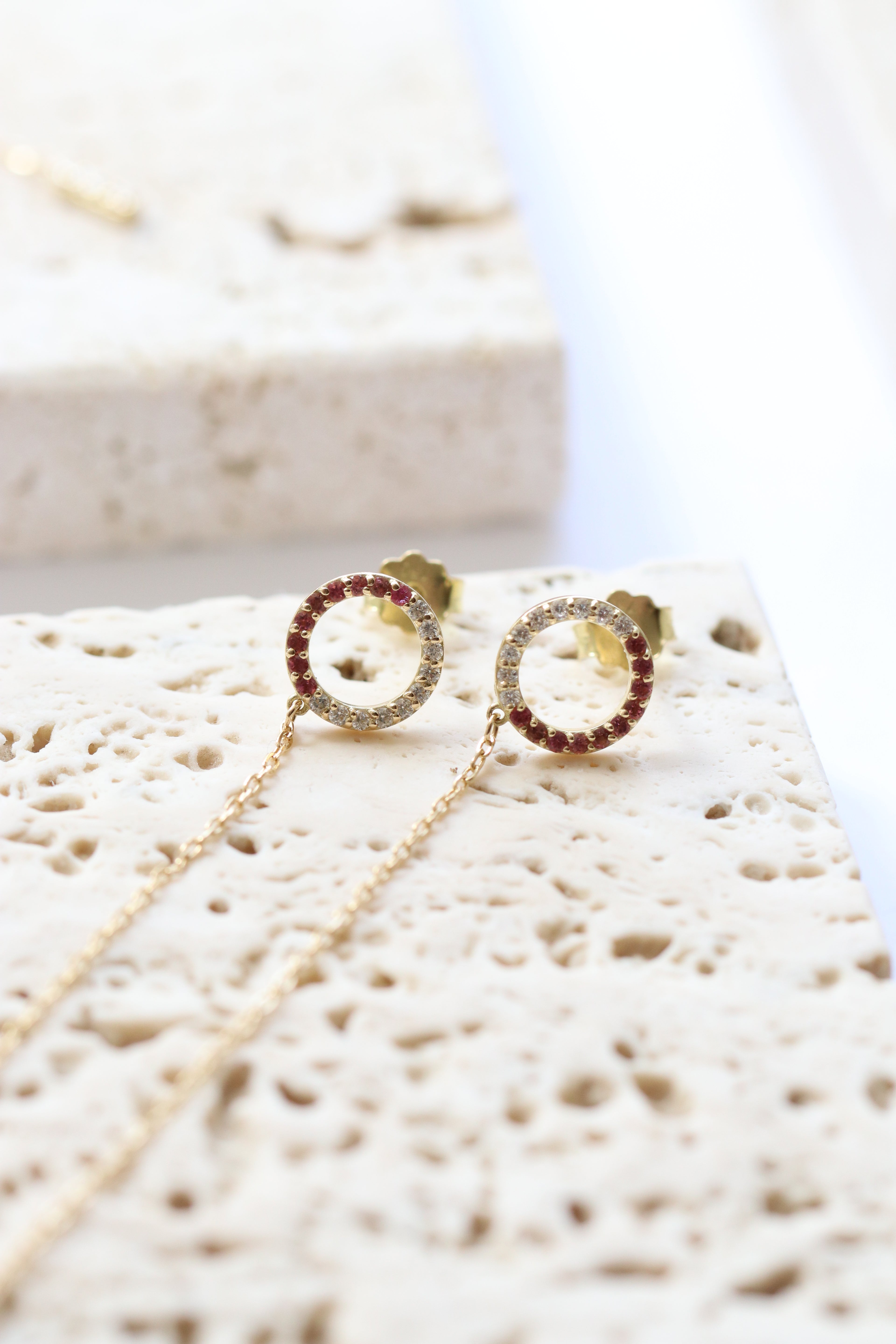 Circle Pendant Earring