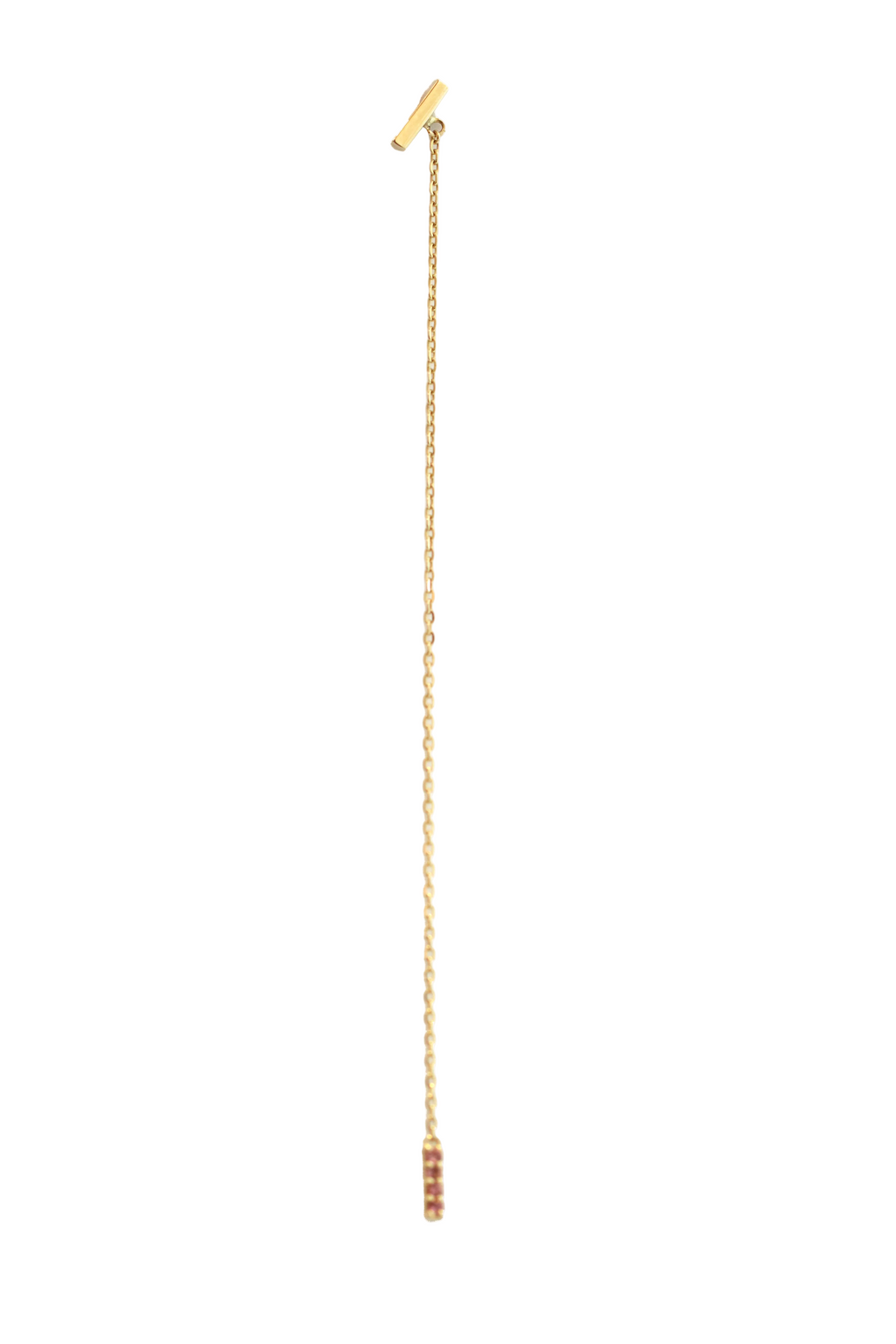 Pink Tourmaline Pendant Earring